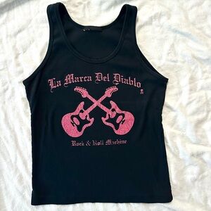 Y2k La Marra Del Diablo Rock and Roll tank top